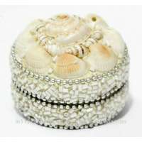 SHELL AND BEADS WORK HANDMADE JEWELRY BOX, WEDDING RETURN GIFTS