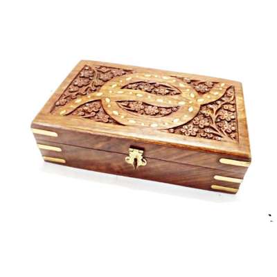 HAND CARVED WOODEN BOX MULTI SIZES