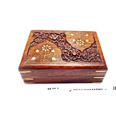 HAND CARVED WOODEN BOX